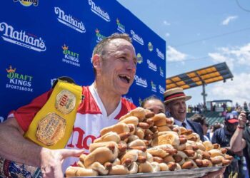 Joey Chestnut Nathans Hot Dog Eating Contest Records Results