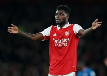 Thomas Partey en action pour Arsenal le 20 octobre 2022