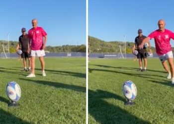 L’ancienne star de Man Utd s’associe à l’équipe de France pour la Coupe du monde de rugby alors que la vidéo devient virale |  Football |  sport