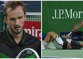 Daniil Medvedev laisse son rival en tas sur le sol alors que le commentateur est impressionné