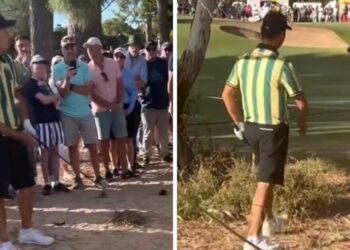 La star en colère de LIV Golf rend l’air bleu à Adélaïde malgré une banque de 116 000 £