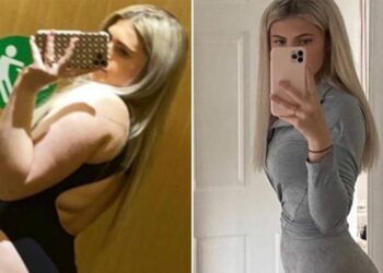 La 4ème transformation de perte de poids d’une femme en faisant une séance d’entraînement