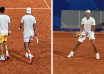Le signe inquiétant de Rafael Nadal repéré comme star de retour à l’entraînement après la peur des Jeux olympiques