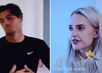 La petite amie de Taylor Fritz, Morgan Riddle, a qualifié Jannik Sinner de « mignonne » avant la finale de l’US Open