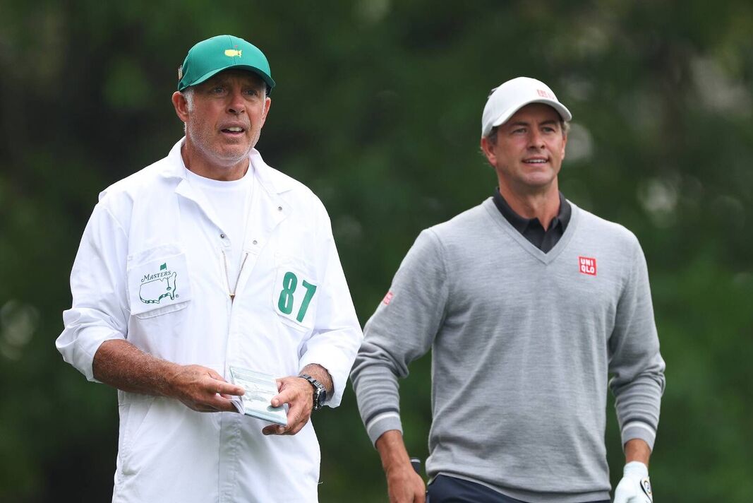 Steve Williams avec Adam Scott en 2023