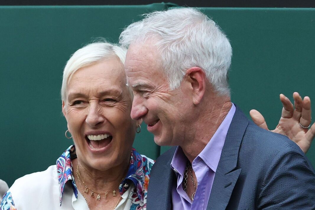 Martina Navratilova et John McEnroe à Wimbledon Martina Navratilova et John McEnroe à Wimbledon