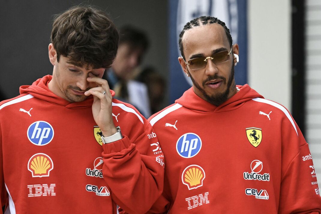 Charles Leclerc et Lewis Hamilton