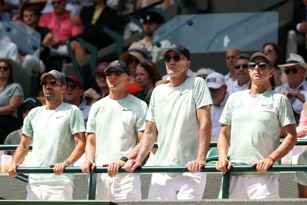 Darren Cahill, Simone Vagnozzi et Umberto Ferrara Darren Cahill, Simone Vagnozzi et Umberto Ferrara